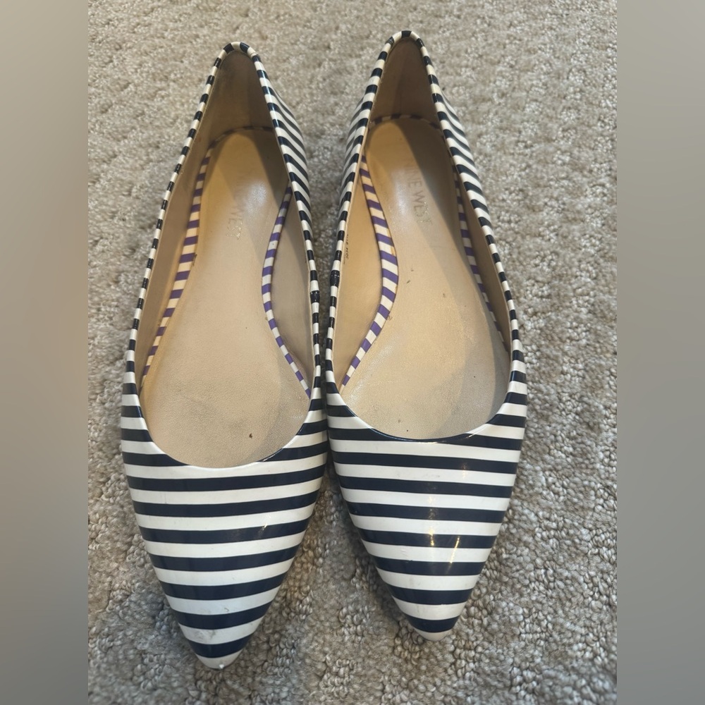 Nine West Striped Pointed Toe Women's Flats